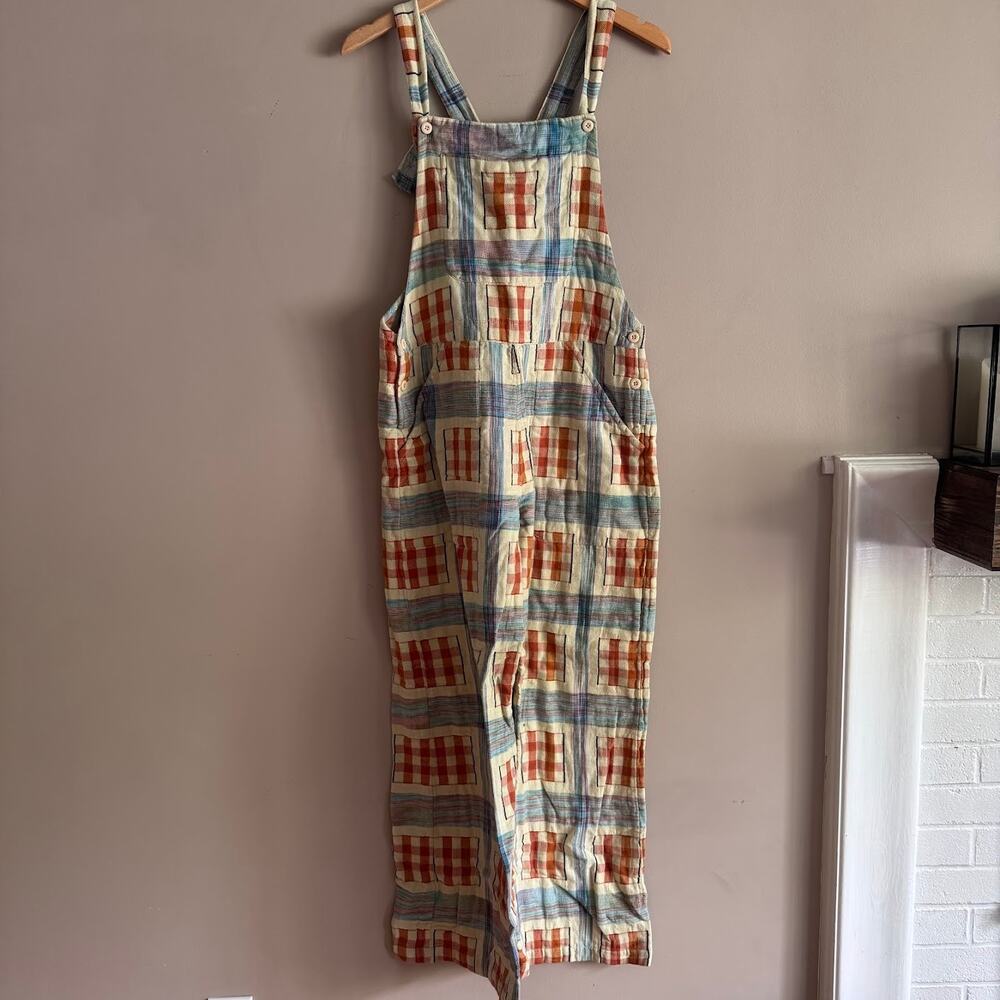 ace&jig Plaid Jumpsuit Overalls Organic Cotton Size Small
